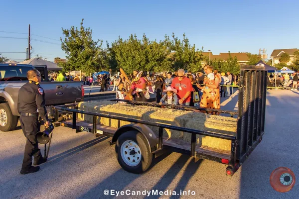 Boarding the Community Hayride