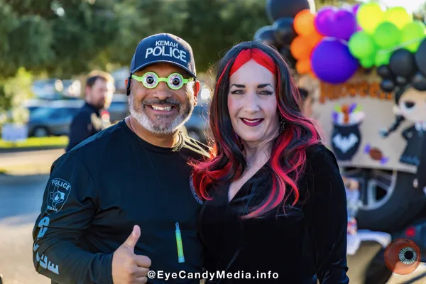 Kemah Police Officer in Eyeball Glasses